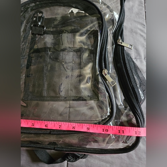 Clear Backpack with Black Trim - Picture 8 of 8